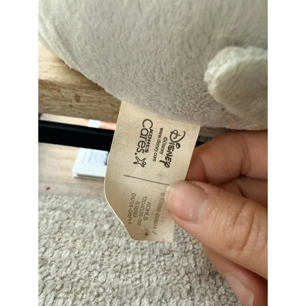 Disney Dumbo‎ Plush Elephant 14in Kohls Cares Stuffed Animal Gray Soft